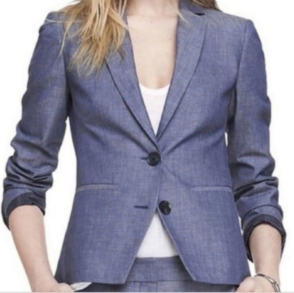 Express Chambray Blazer, Size 14